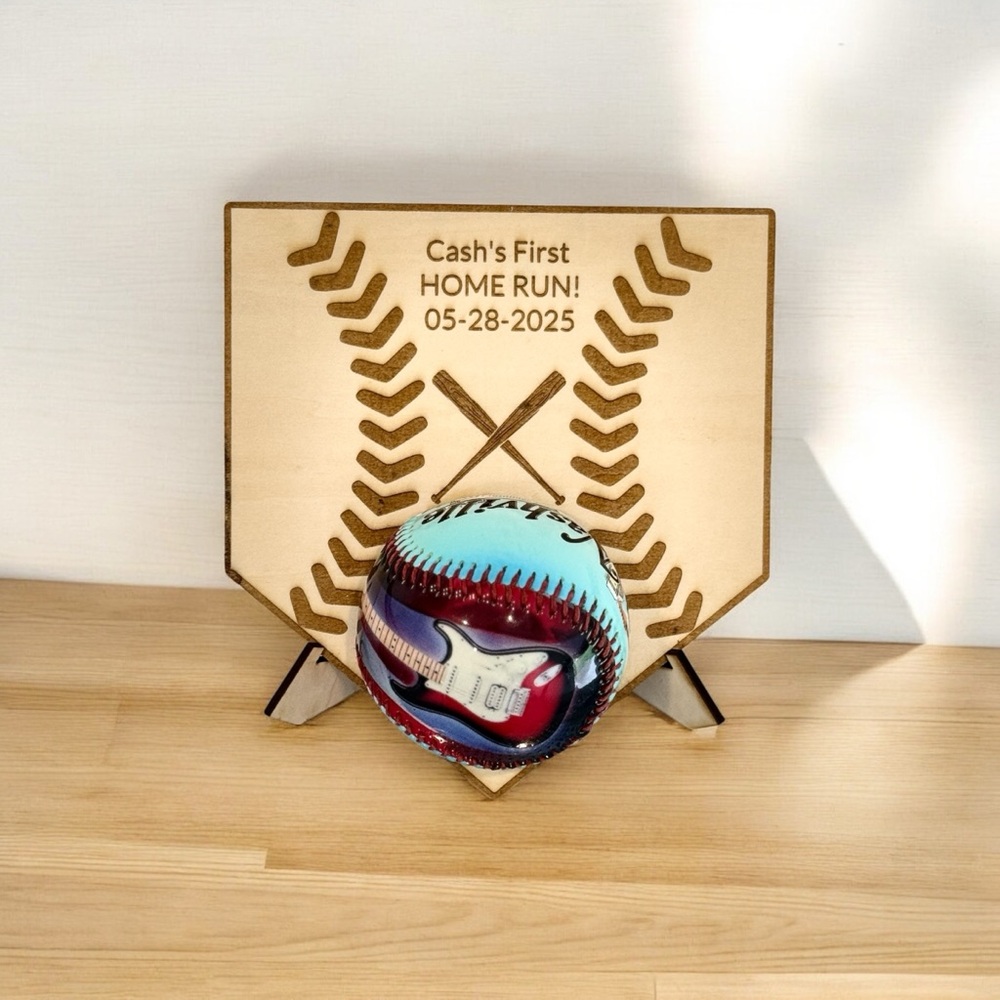 Custom Hand Crafted Baseball Home Plate Display